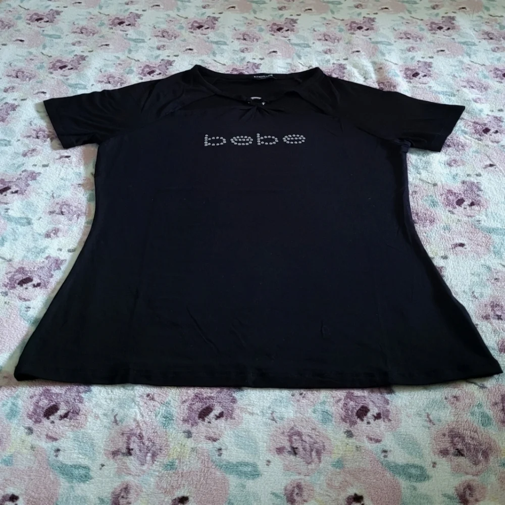 bebe Black🖤 Top with Silver🤍 O-Ring Detail - NWT - Picture 13 of 15